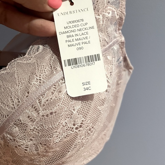 NWT 36C Lavender Lace Bra. Wireless - Picture 5 of 5